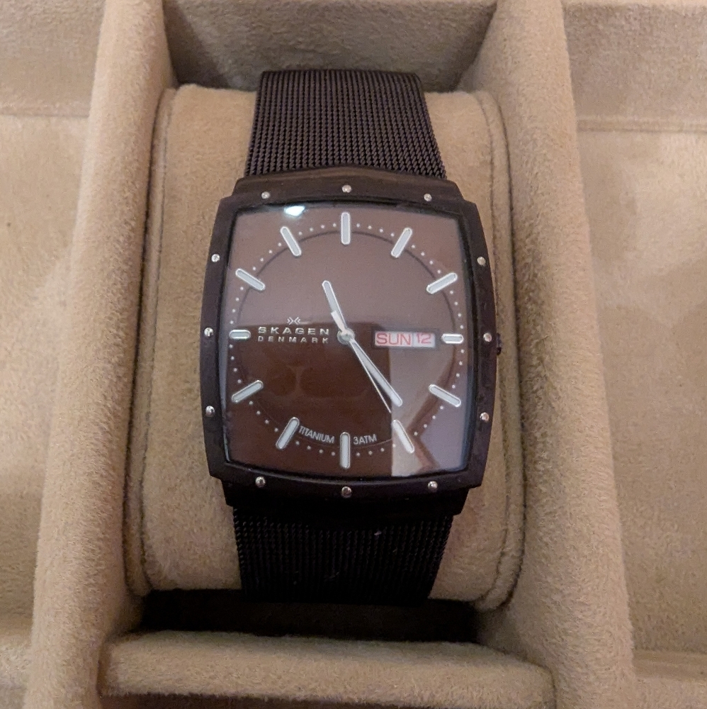 Skagen Black and Silver Men's Watch